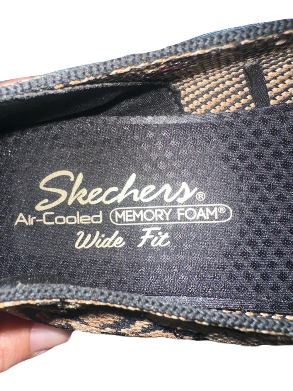 Skechers Leopard Print Pointed Toe Flats with Black Bow - Picture 5 of 5